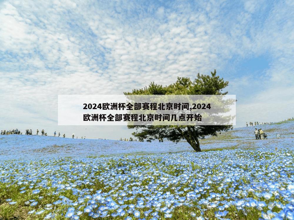 2024欧洲杯全部赛程北京时间,2024欧洲杯全部赛程北京时间几点开始